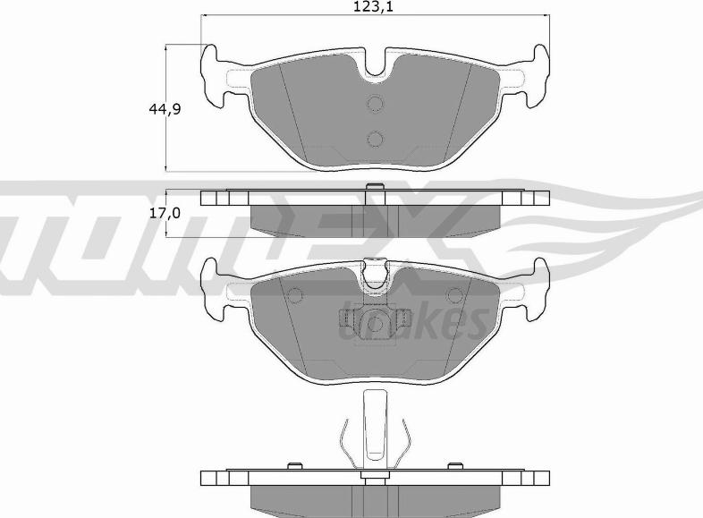 TOMEX brakes TX 13-17 - Тормозные колодки, дисковые, комплект autospares.lv