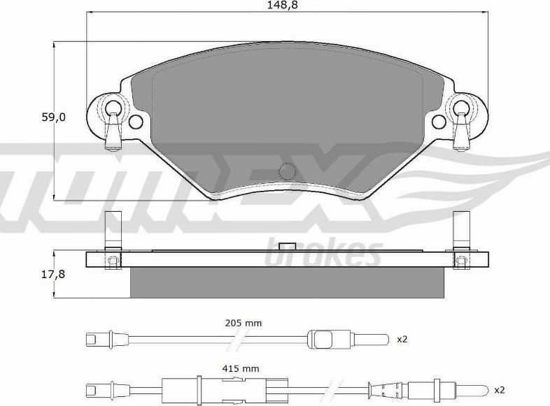 TOMEX brakes TX 13-31 - Тормозные колодки, дисковые, комплект autospares.lv