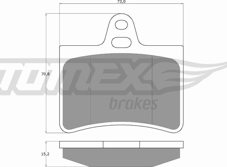 TOMEX brakes TX 13-33 - Тормозные колодки, дисковые, комплект autospares.lv