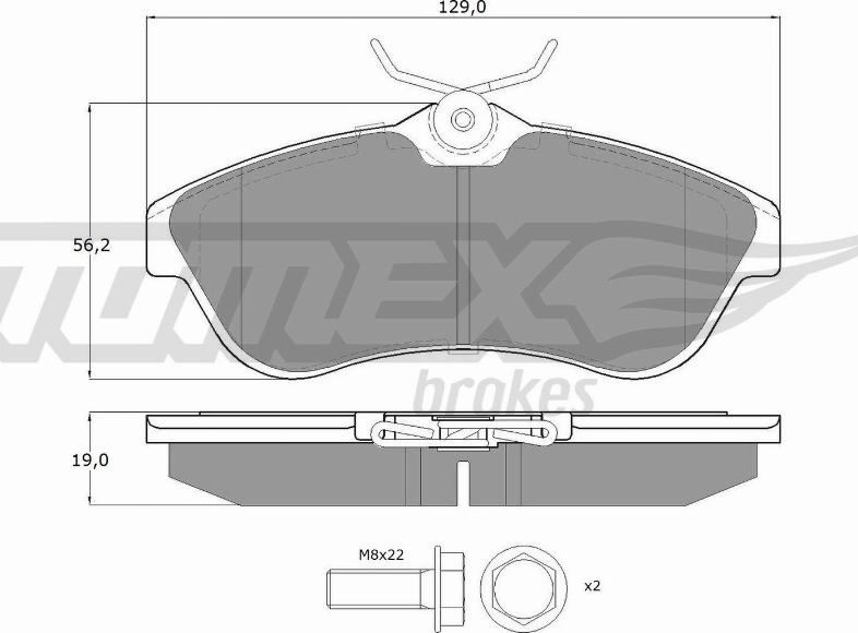 TOMEX brakes TX 13-29 - Тормозные колодки, дисковые, комплект autospares.lv