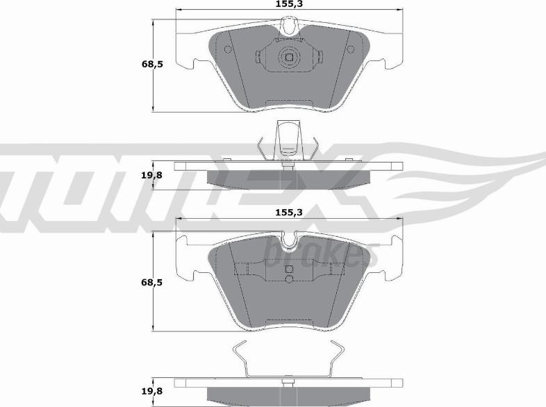 TOMEX brakes TX 13-25 - Тормозные колодки, дисковые, комплект autospares.lv