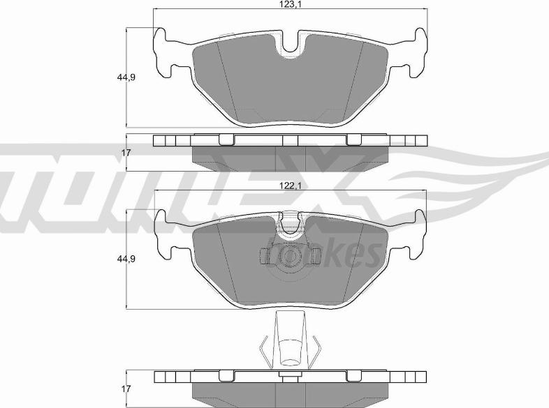 TOMEX brakes TX 13-21 - Тормозные колодки, дисковые, комплект autospares.lv