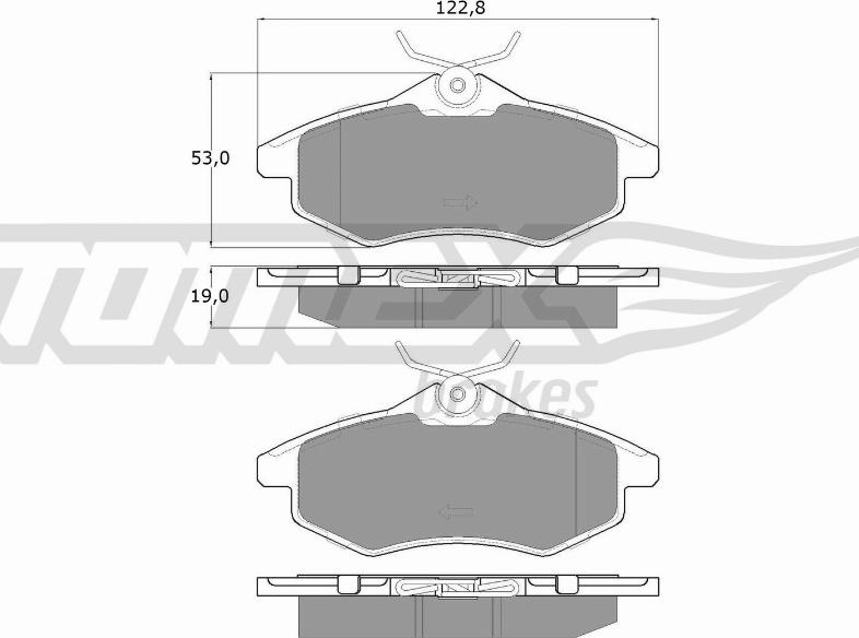 TOMEX brakes TX 13-28 - Тормозные колодки, дисковые, комплект autospares.lv