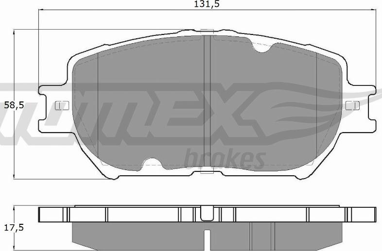 TOMEX brakes TX 13-70 - Тормозные колодки, дисковые, комплект autospares.lv