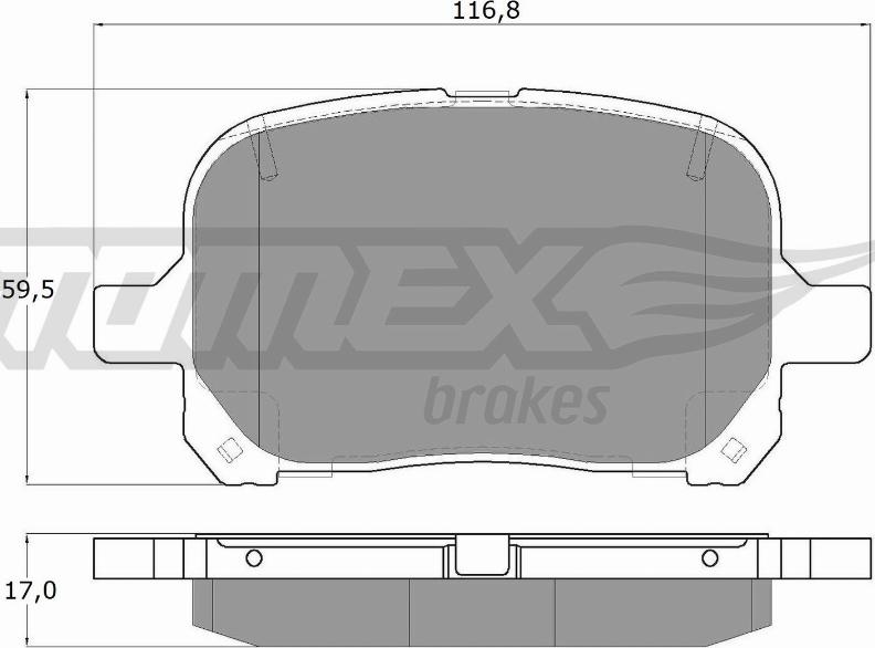 TOMEX brakes TX 13-73 - Тормозные колодки, дисковые, комплект autospares.lv