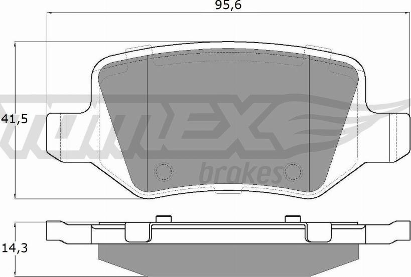 TOMEX brakes TX 12-90 - Тормозные колодки, дисковые, комплект autospares.lv