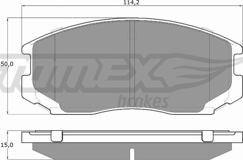 TOMEX brakes TX 12-91 - Тормозные колодки, дисковые, комплект autospares.lv