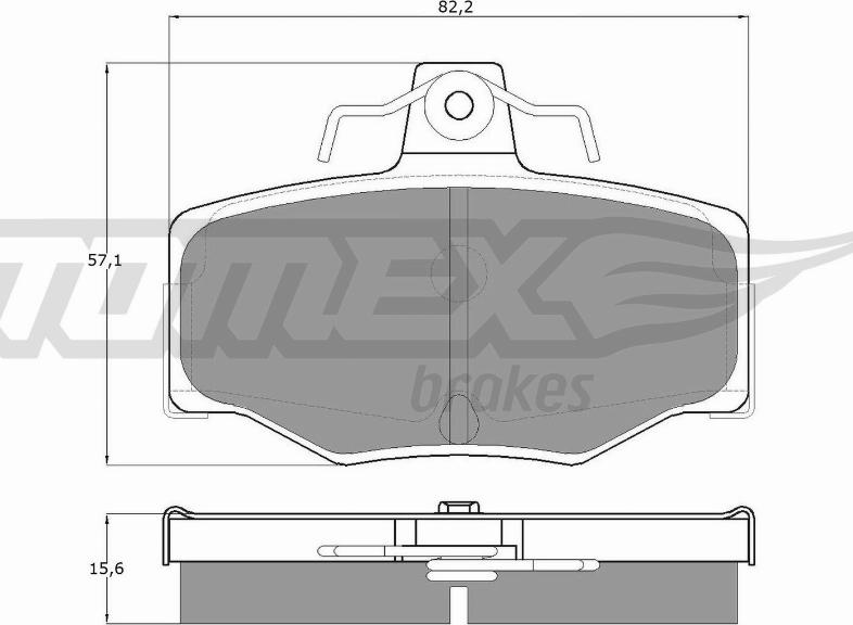 TOMEX brakes TX 12-93 - Тормозные колодки, дисковые, комплект autospares.lv