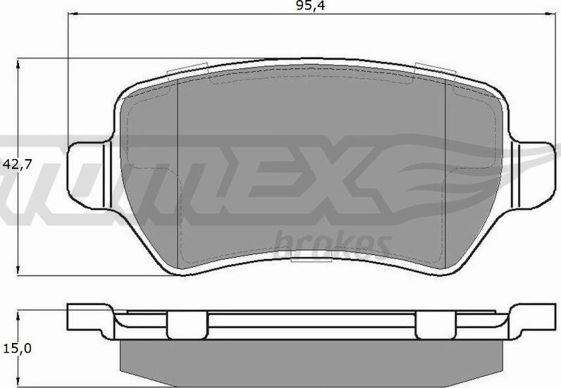 TOMEX brakes TX 12-971 - Тормозные колодки, дисковые, комплект autospares.lv