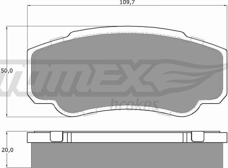 TOMEX brakes TX 12-46 - Тормозные колодки, дисковые, комплект autospares.lv