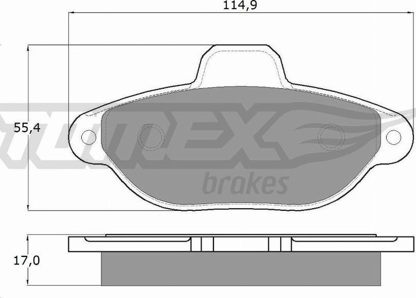 TOMEX brakes TX 12-41 - Тормозные колодки, дисковые, комплект autospares.lv
