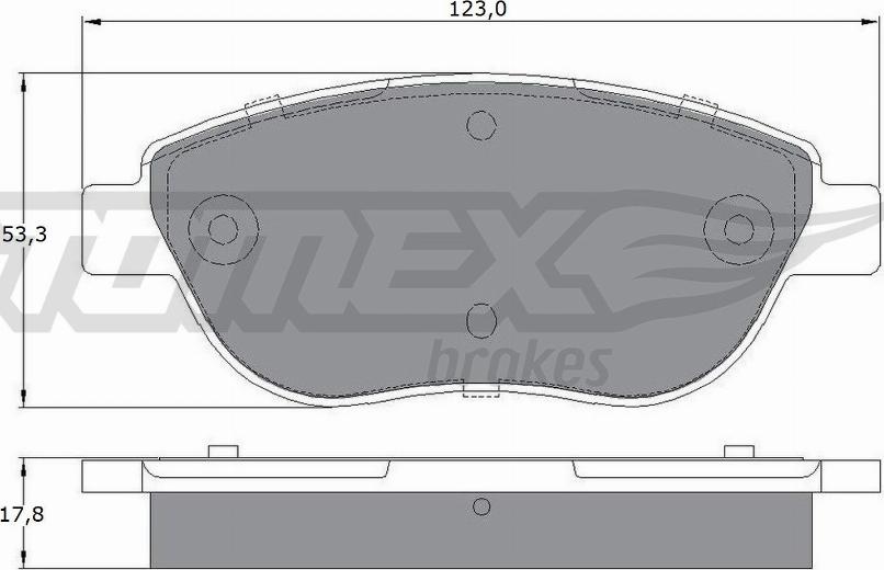 TOMEX brakes TX 12-483 - Тормозные колодки, дисковые, комплект autospares.lv