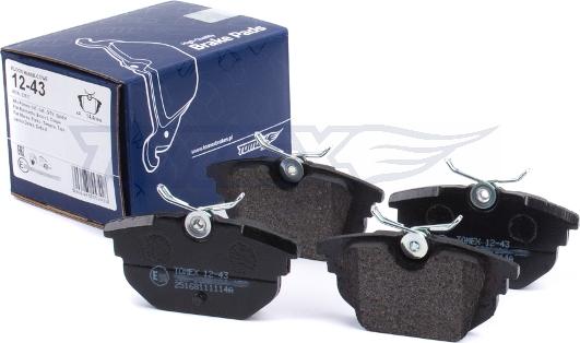 TOMEX brakes TX 12-43 - Тормозные колодки, дисковые, комплект autospares.lv