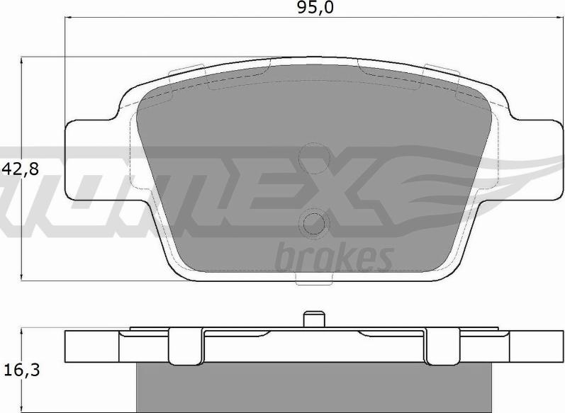 TOMEX brakes TX 12-51 - Тормозные колодки, дисковые, комплект autospares.lv