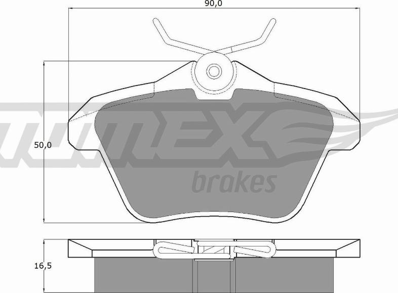 TOMEX brakes TX 12-68 - Тормозные колодки, дисковые, комплект autospares.lv