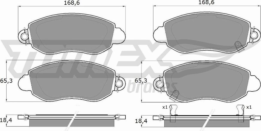 TOMEX brakes TX 12-62 - Тормозные колодки, дисковые, комплект autospares.lv