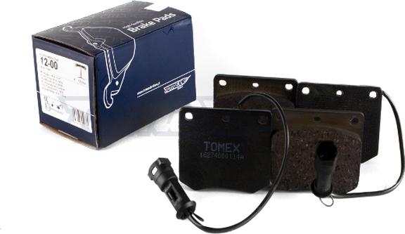 TOMEX brakes TX 12-00 - Тормозные колодки, дисковые, комплект autospares.lv