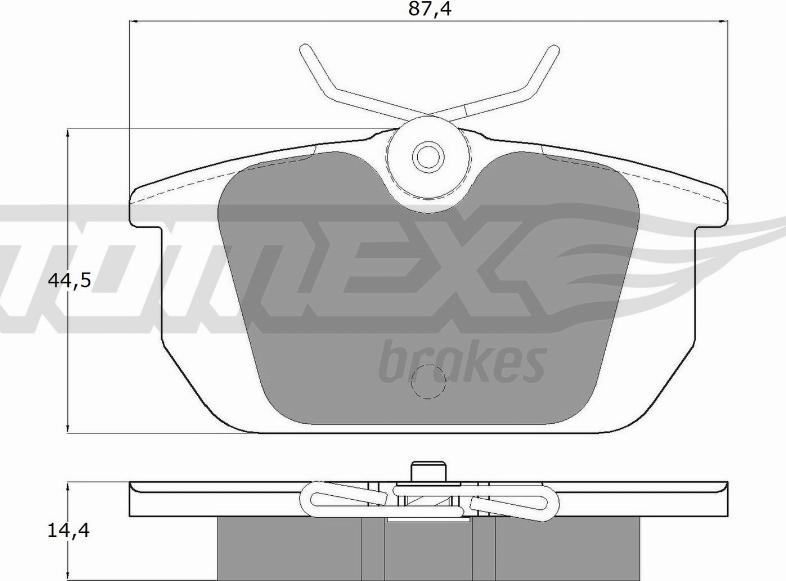 TOMEX brakes TX 12-01 - Тормозные колодки, дисковые, комплект autospares.lv