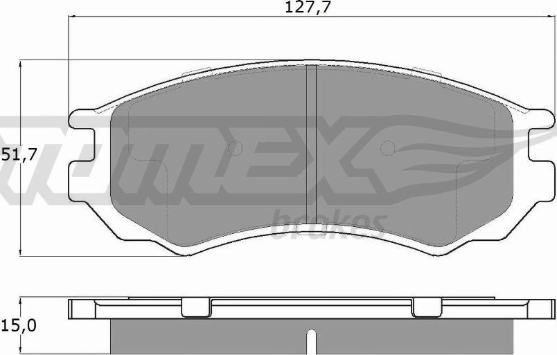 TOMEX brakes TX 12-02 - Тормозные колодки, дисковые, комплект autospares.lv