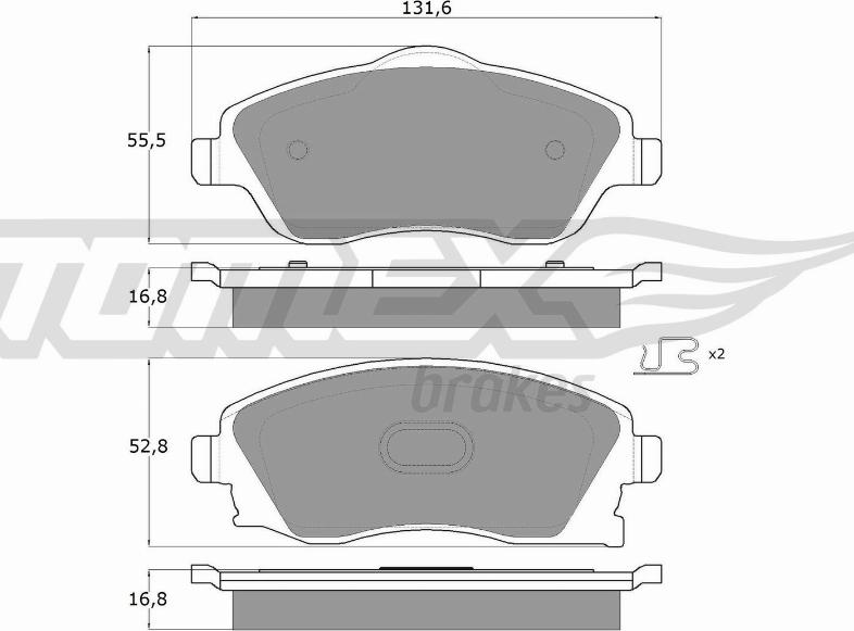 TOMEX brakes TX 12-19 - Тормозные колодки, дисковые, комплект autospares.lv