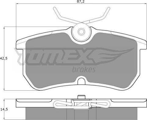 TOMEX brakes TX 12-18 - Тормозные колодки, дисковые, комплект autospares.lv