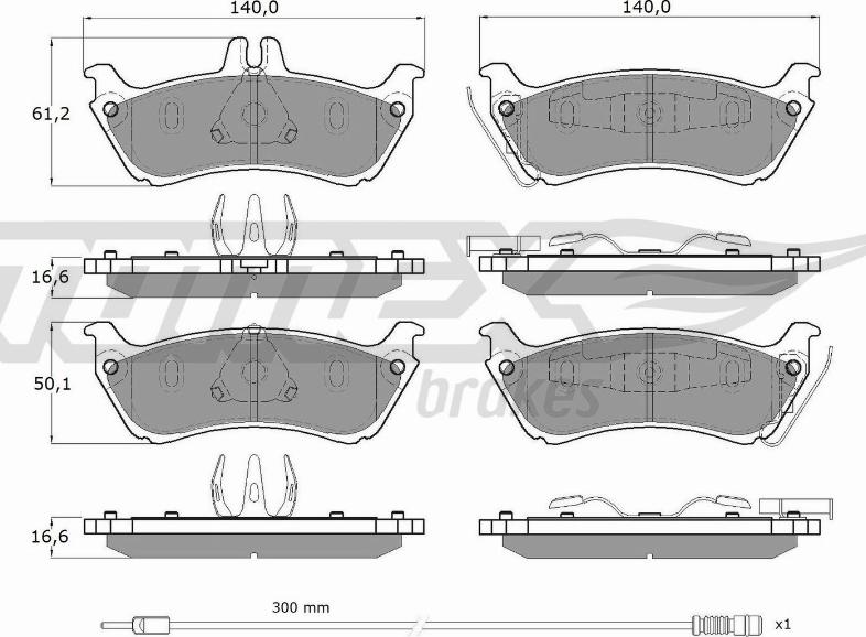 TOMEX brakes TX 12-85 - Тормозные колодки, дисковые, комплект autospares.lv