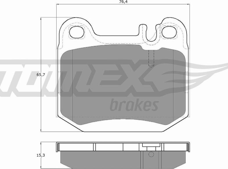 TOMEX brakes TX 12-86 - Тормозные колодки, дисковые, комплект autospares.lv