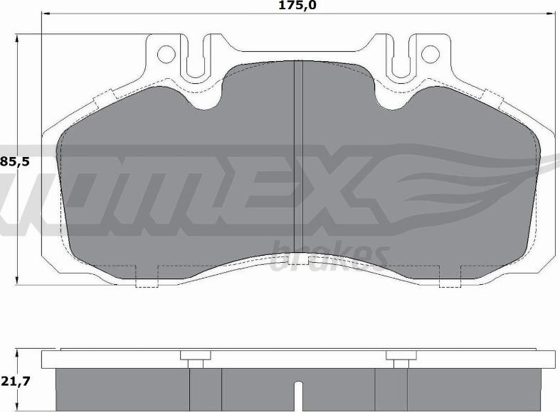 TOMEX brakes TX 12-88 - Тормозные колодки, дисковые, комплект autospares.lv