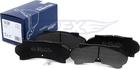 TOMEX brakes TX 12-39 - Тормозные колодки, дисковые, комплект autospares.lv