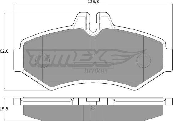 TOMEX brakes TX 12-34 - Тормозные колодки, дисковые, комплект autospares.lv