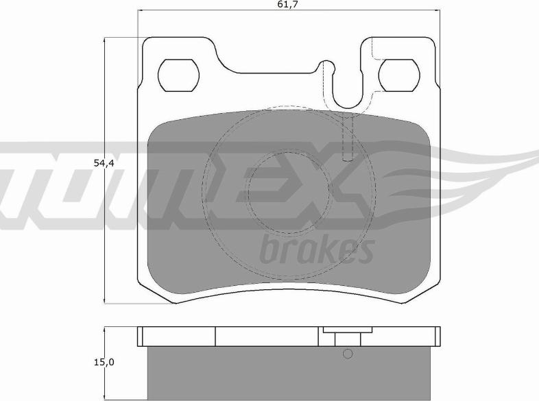 TOMEX brakes TX 12-30 - Тормозные колодки, дисковые, комплект autospares.lv