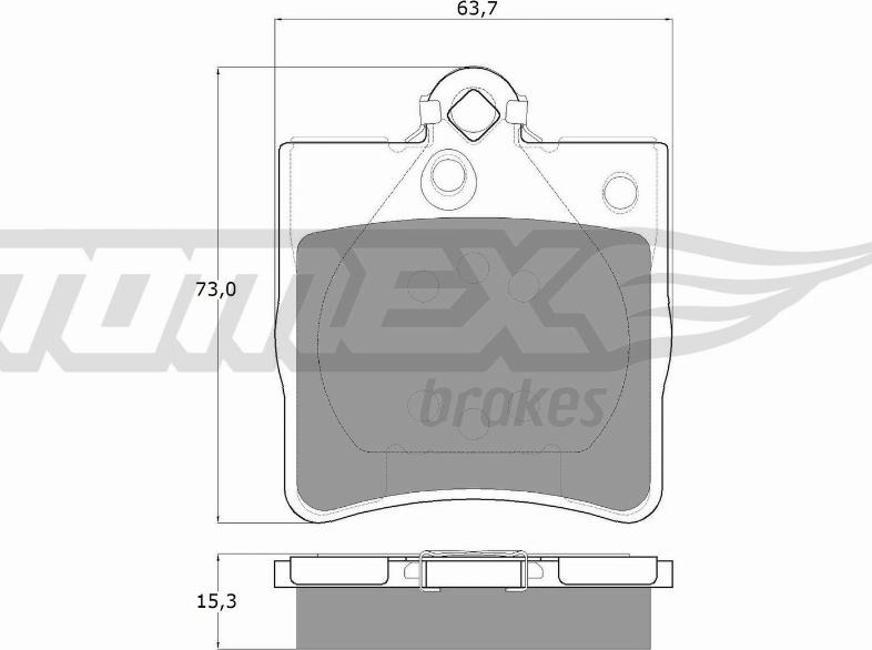 TOMEX brakes TX 12-29 - Тормозные колодки, дисковые, комплект autospares.lv