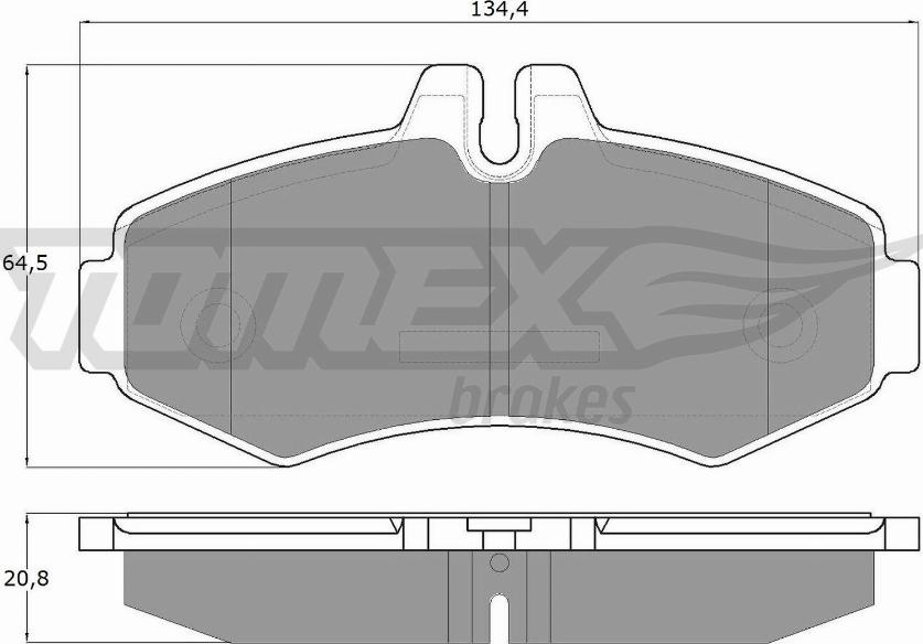 TOMEX brakes TX 12-23 - Тормозные колодки, дисковые, комплект autospares.lv