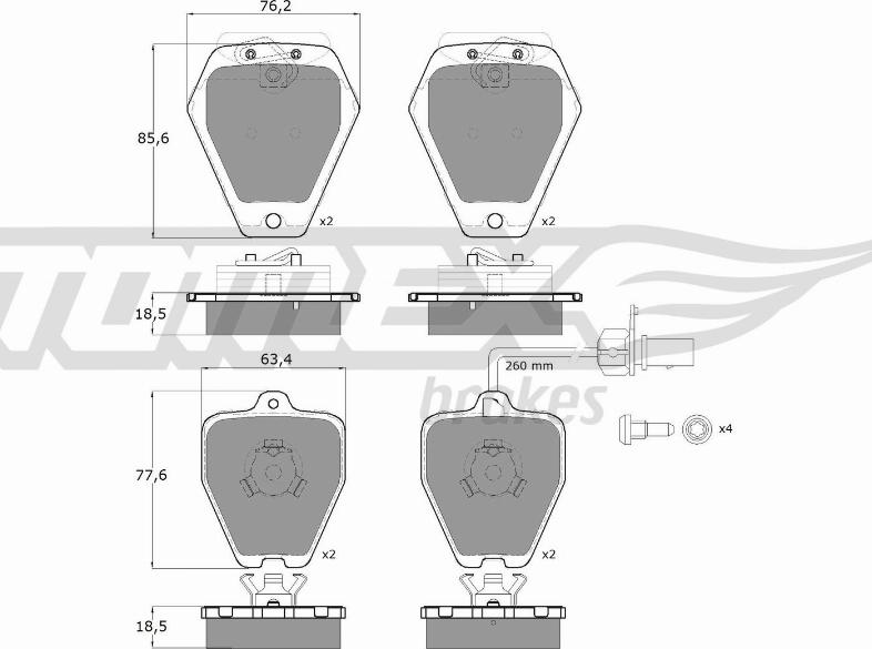 TOMEX brakes TX 12-27 - Тормозные колодки, дисковые, комплект autospares.lv