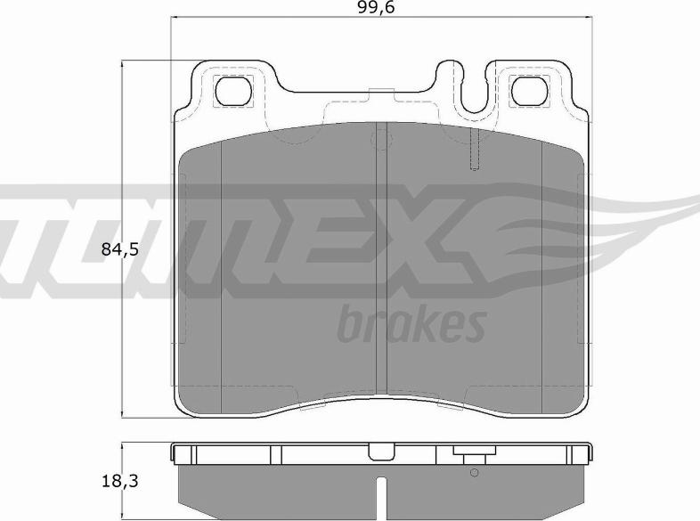 TOMEX brakes TX 12-74 - Тормозные колодки, дисковые, комплект autospares.lv