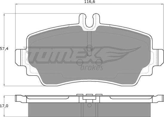 TOMEX brakes TX 12-75 - Тормозные колодки, дисковые, комплект autospares.lv
