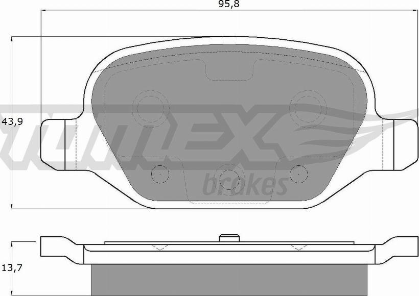 TOMEX brakes TX 12-701 - Тормозные колодки, дисковые, комплект autospares.lv