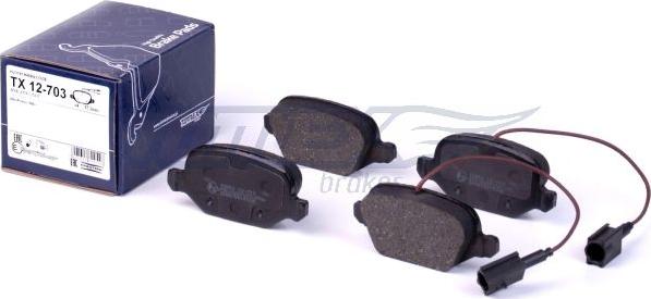 TOMEX brakes TX 12-703 - Тормозные колодки, дисковые, комплект autospares.lv