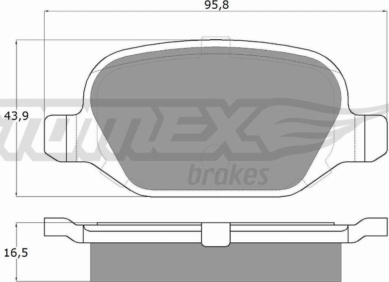 TOMEX brakes TX 12-70 - Тормозные колодки, дисковые, комплект autospares.lv
