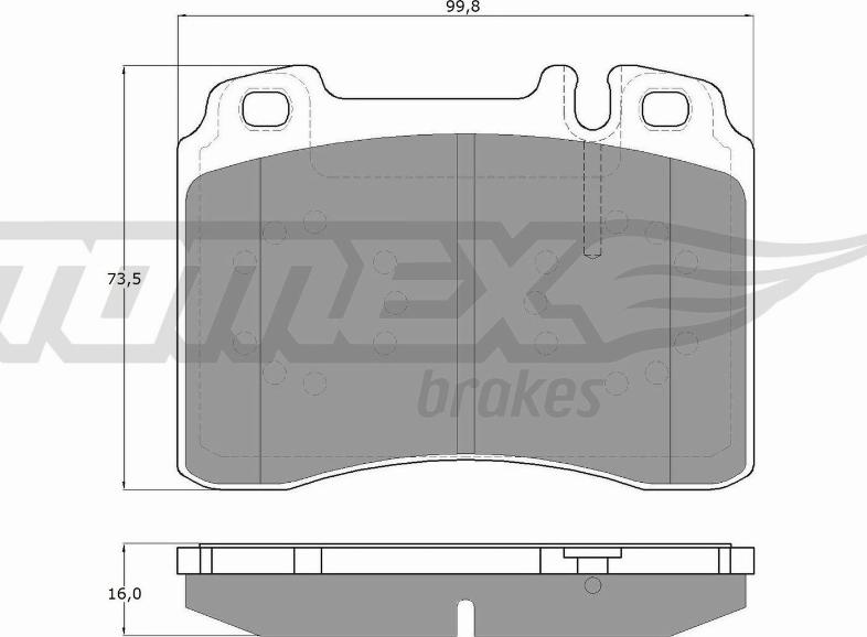 TOMEX brakes TX 12-711 - Тормозные колодки, дисковые, комплект autospares.lv