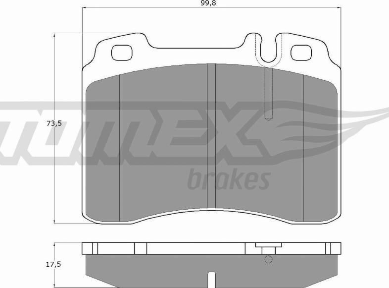 TOMEX brakes TX 12-71 - Тормозные колодки, дисковые, комплект autospares.lv