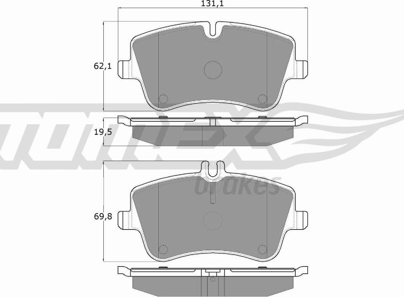 TOMEX brakes TX 12-78 - Тормозные колодки, дисковые, комплект autospares.lv