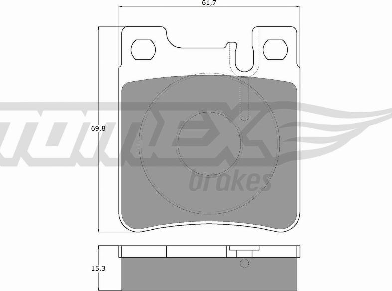 TOMEX brakes TX 12-73 - Тормозные колодки, дисковые, комплект autospares.lv