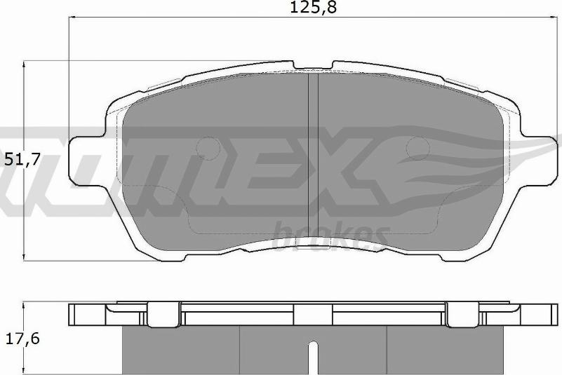 TOMEX brakes TX 17-95 - Тормозные колодки, дисковые, комплект autospares.lv