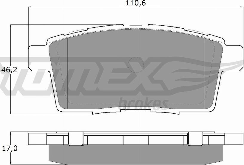 TOMEX brakes TX 17-43 - Тормозные колодки, дисковые, комплект autospares.lv