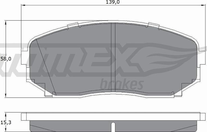 TOMEX brakes TX 17-421 - Тормозные колодки, дисковые, комплект autospares.lv