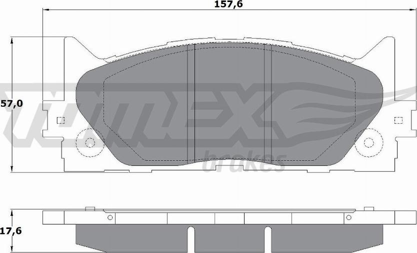 TOMEX brakes TX 17-59 - Тормозные колодки, дисковые, комплект autospares.lv