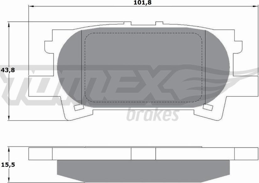 TOMEX brakes TX 17-64 - Тормозные колодки, дисковые, комплект autospares.lv