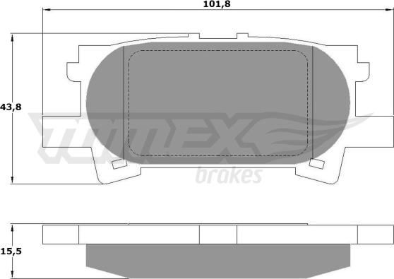 TOMEX brakes TX 17-64 - Тормозные колодки, дисковые, комплект autospares.lv