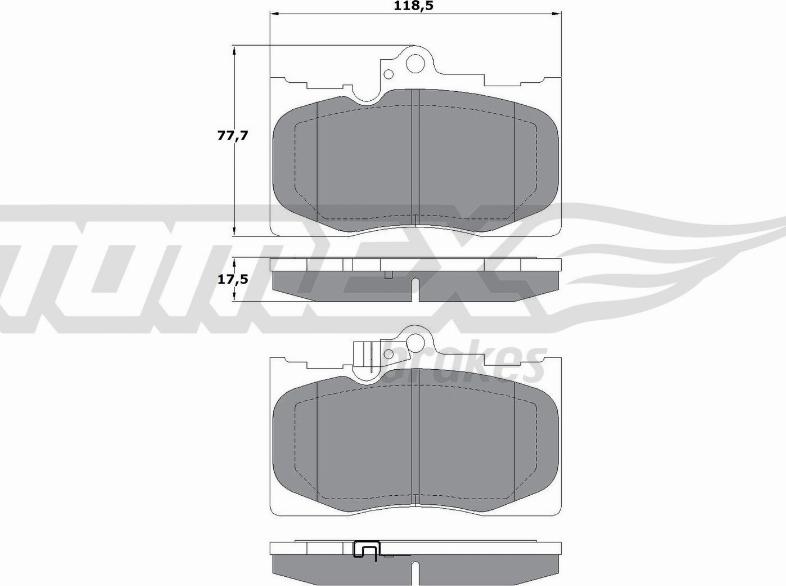 TOMEX brakes TX 17-60 - Тормозные колодки, дисковые, комплект autospares.lv